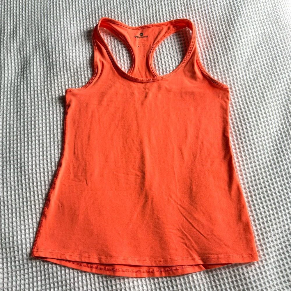 90 Degree By Reflex Vibrant Orange Tank Top